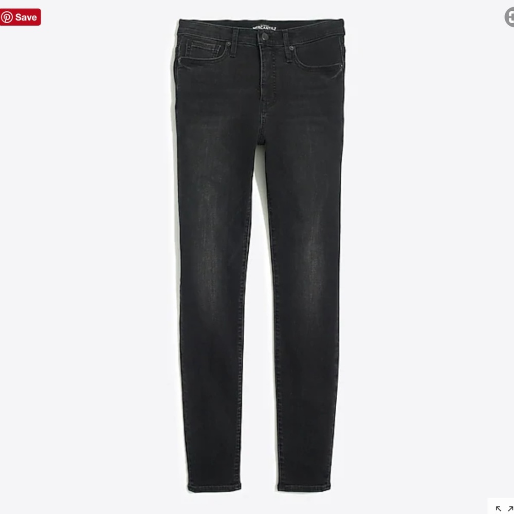 10" high-rise black skinny jean in Allenham wash